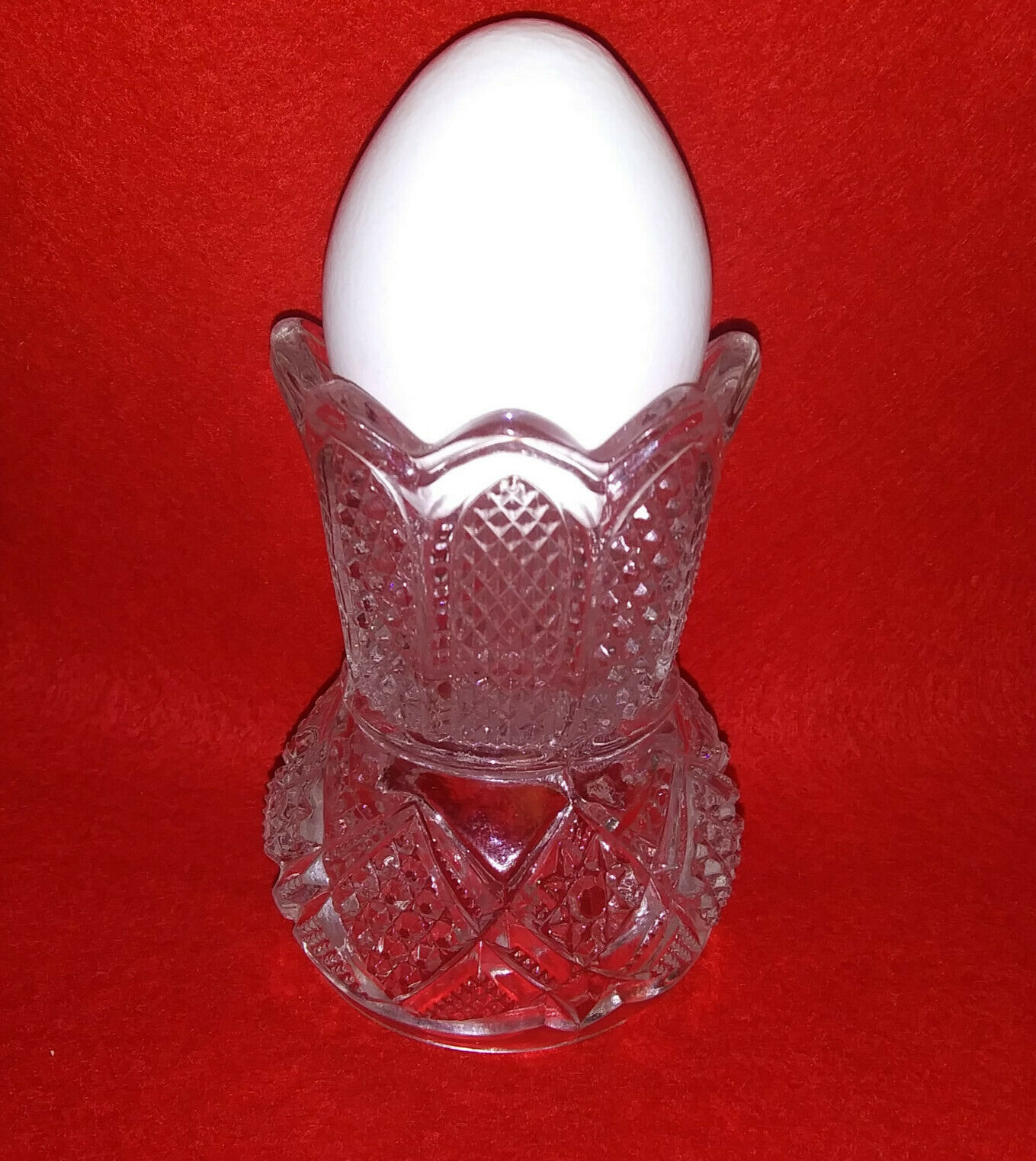 Eapg Fort Wayne Indiana Outfitters 1901-1941 Clear Glass Toothpick / Egg Cup