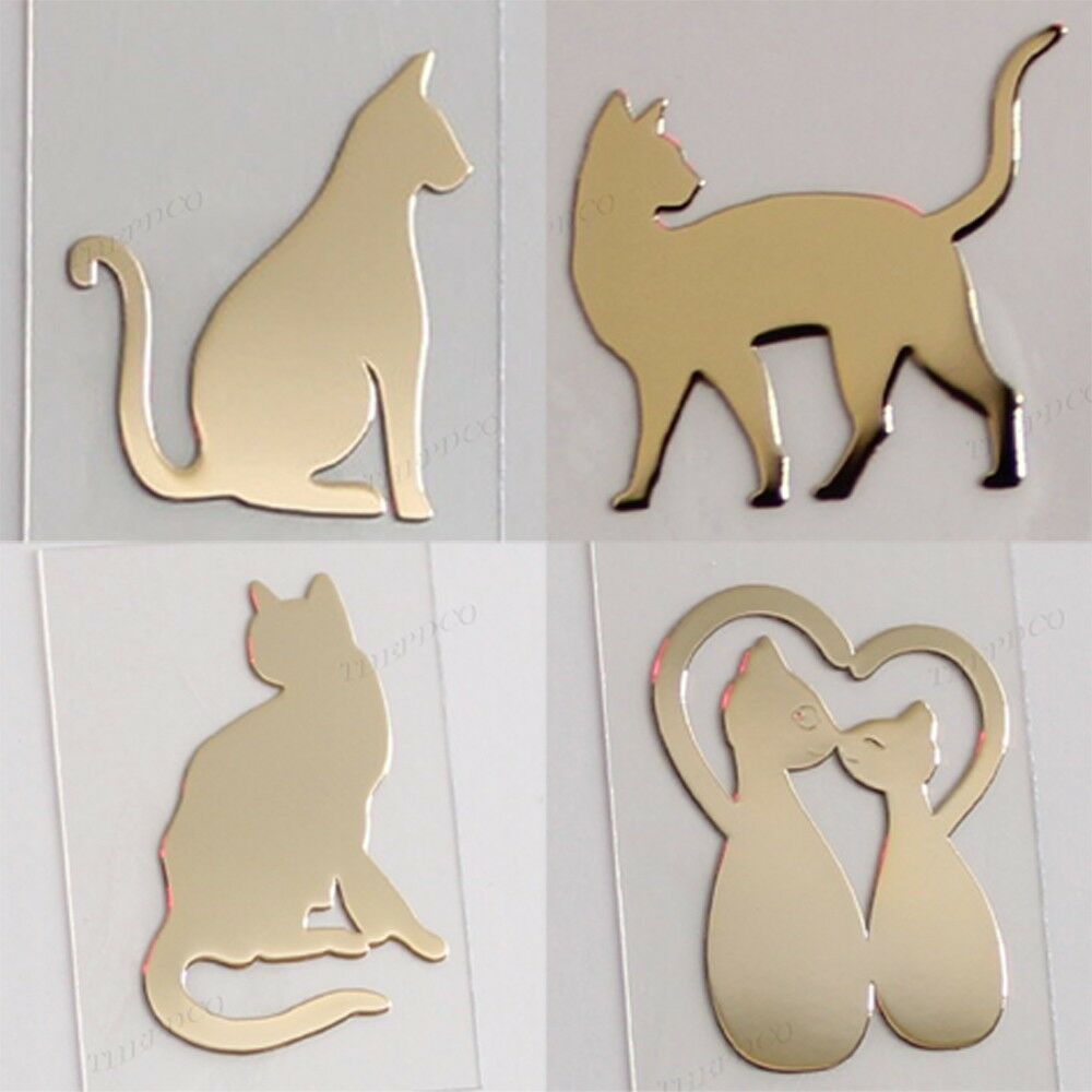 Tpd 24k Gold Plated Anti Radiation Block Shield Cell Phone Sticker Cat Series