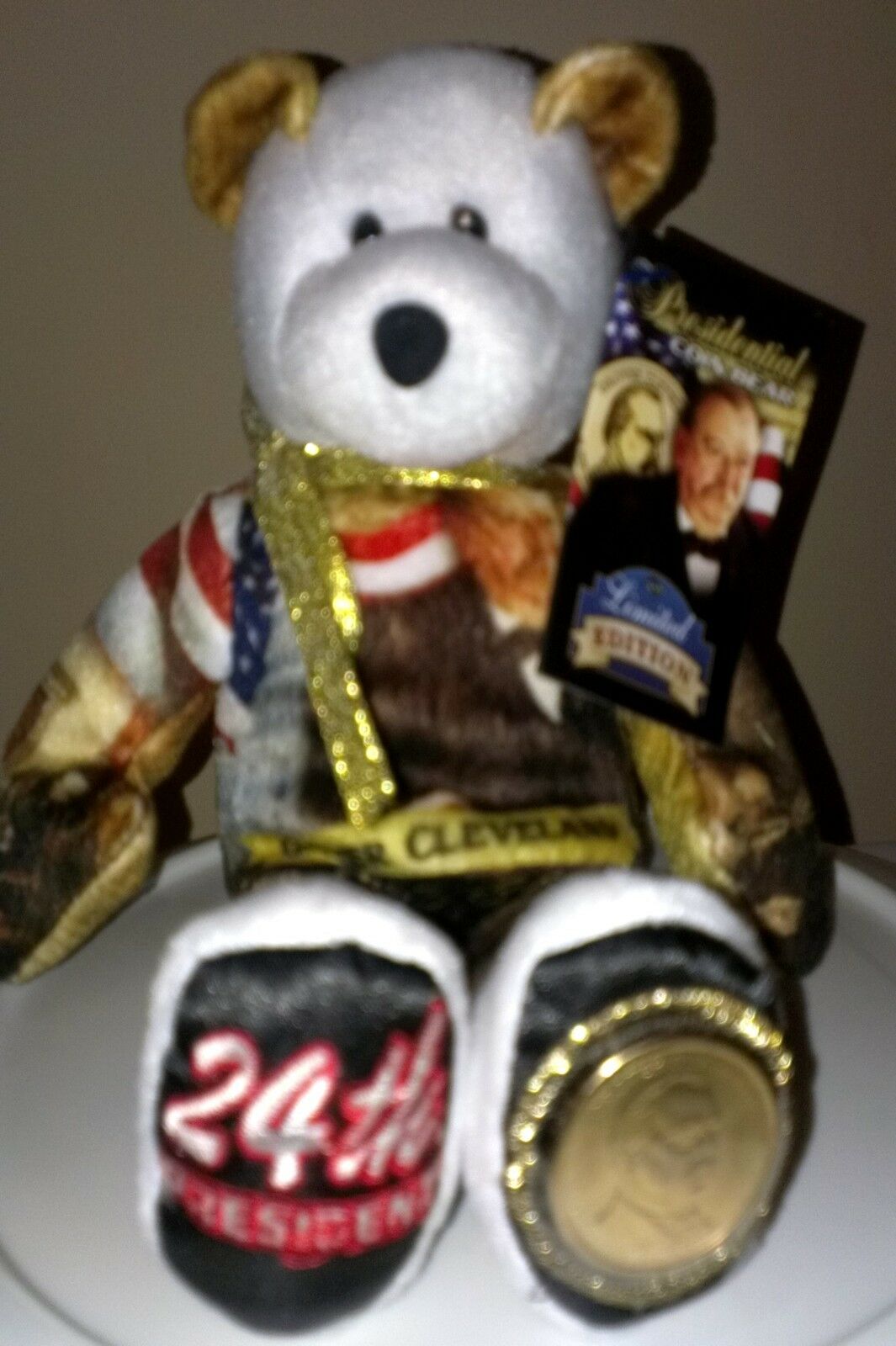 Grover Cleveland 2nd Term Dollar Coin Bear #24 In Series By Limited Treasures