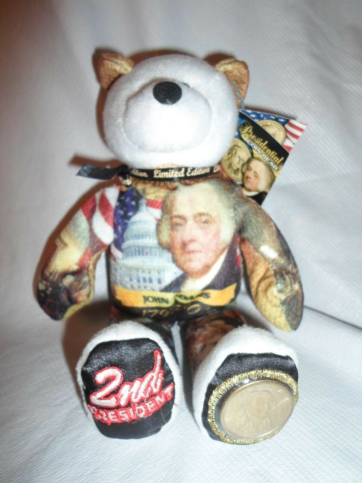 Limited Treasures 9" Patriotic Presidential John Adams Plush Stuffed Animal Bear