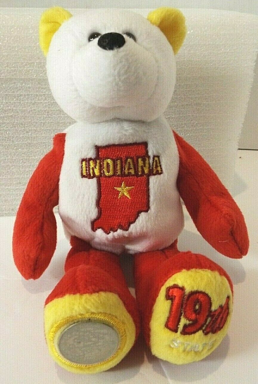 Limited Treasures 2002 Indiana 9" Plush 19 State With Quarter Dec 11, 1816