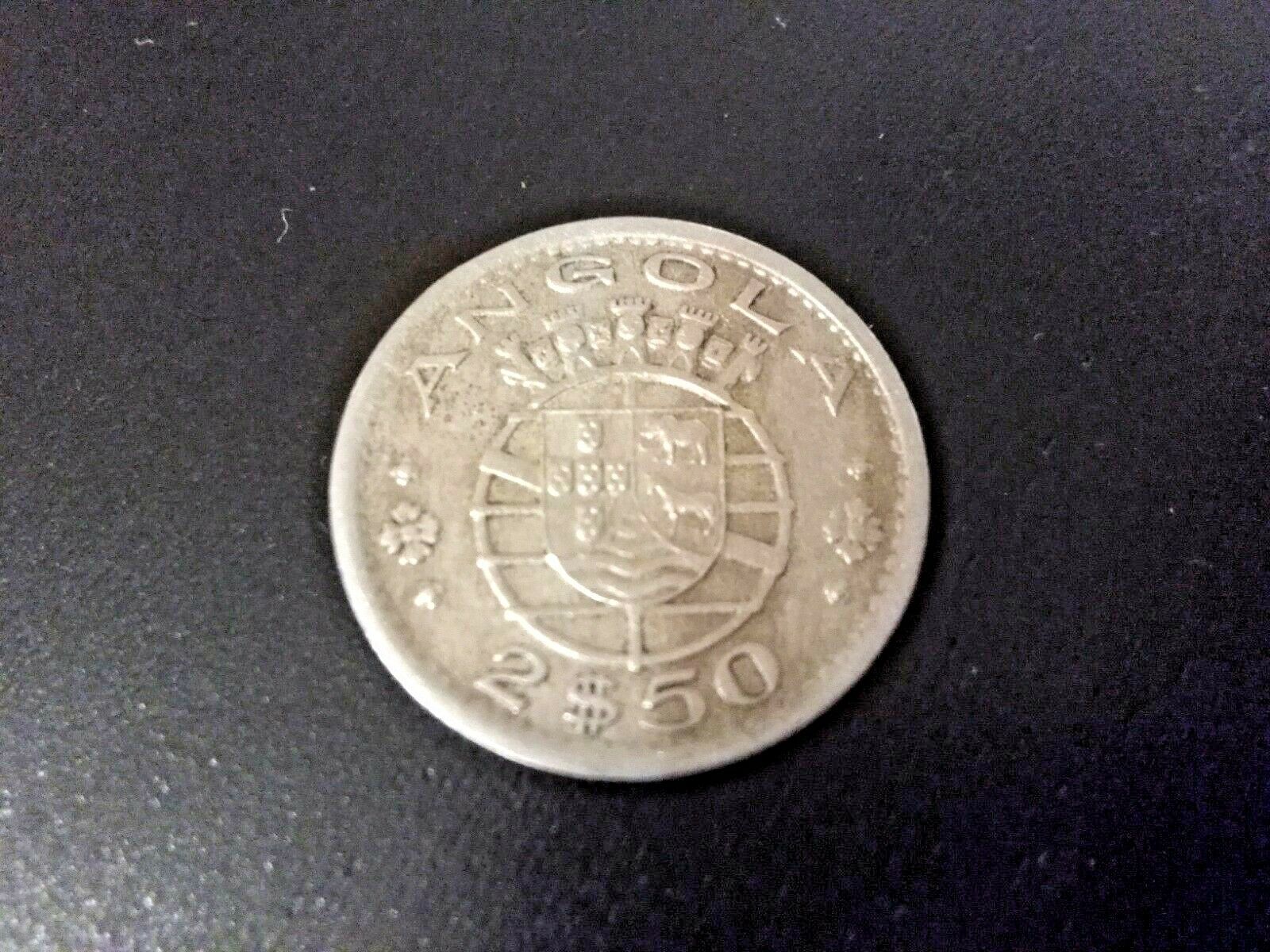 Angola 2$50 1968 Escudos Coin
