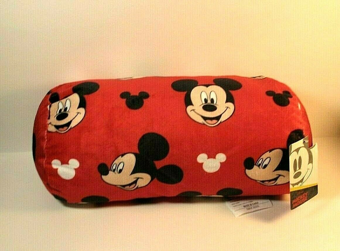Disney Mickey Mouse Squishy Bolster Pillow 12" X 6" Nwt