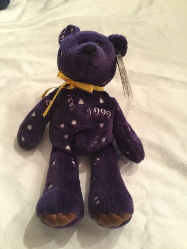 Limited Treasures Purple Celebration Bear 1999 Holiday Edition '98